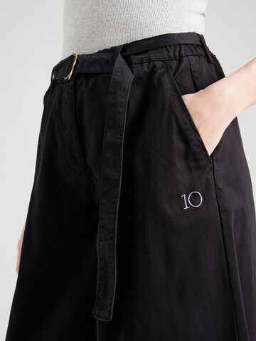 10Days Wide leg Pleat-Front Pants in Black