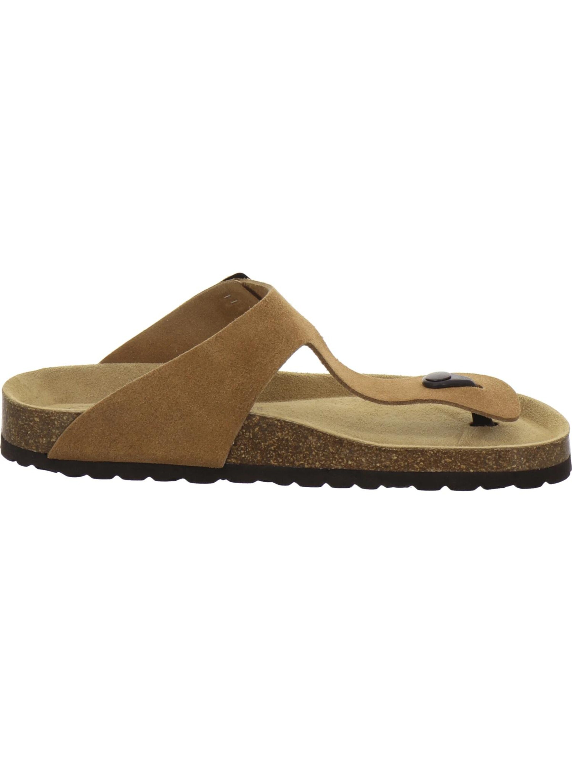 Sandales 'Zehensteg Sandalen Herren cognac Veloursleder' AFS-Schuhe en marron