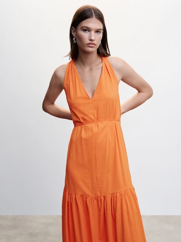Rochie de vară 'Cobalto' de la MANGO pe portocaliu: față