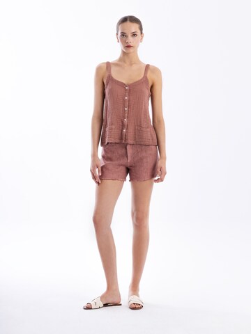 Haris Cotton - Top 'Haris' en marrón