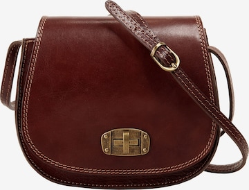 Sac à bandoulière piké en marron : devant