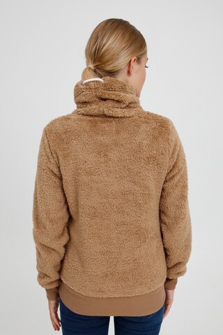 Oxmo Fleecepullover 'ANNIKI' in Braun