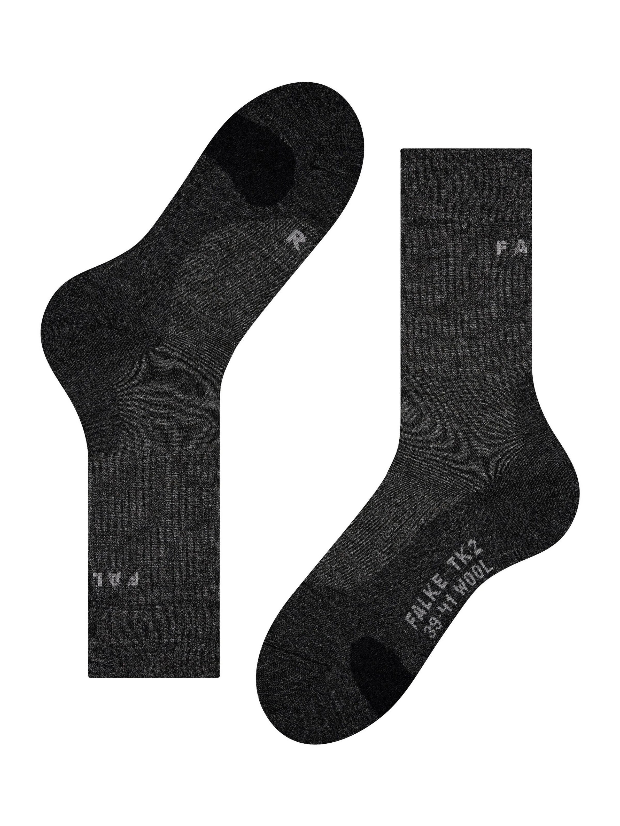 FALKE Sportsocken 'TK2 Explore Wool'‌‌ in Schwarz