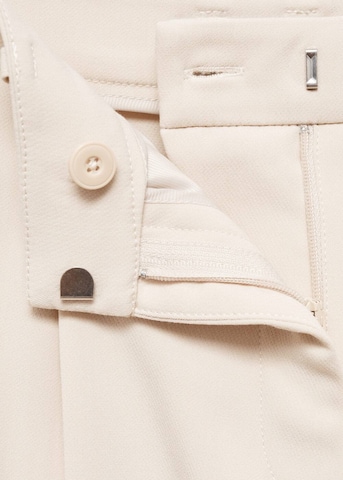 MANGO Loosefit Bandplooibroek 'Wanda' in Beige