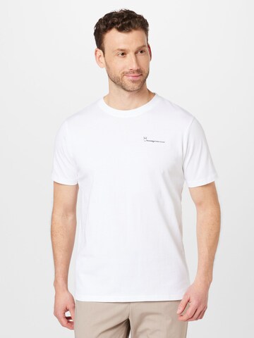 KnowledgeCotton Apparel Μπλουζάκι σε λευκό: μπροστά