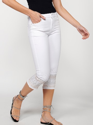 KOROSHI Regular Jeans in White: front