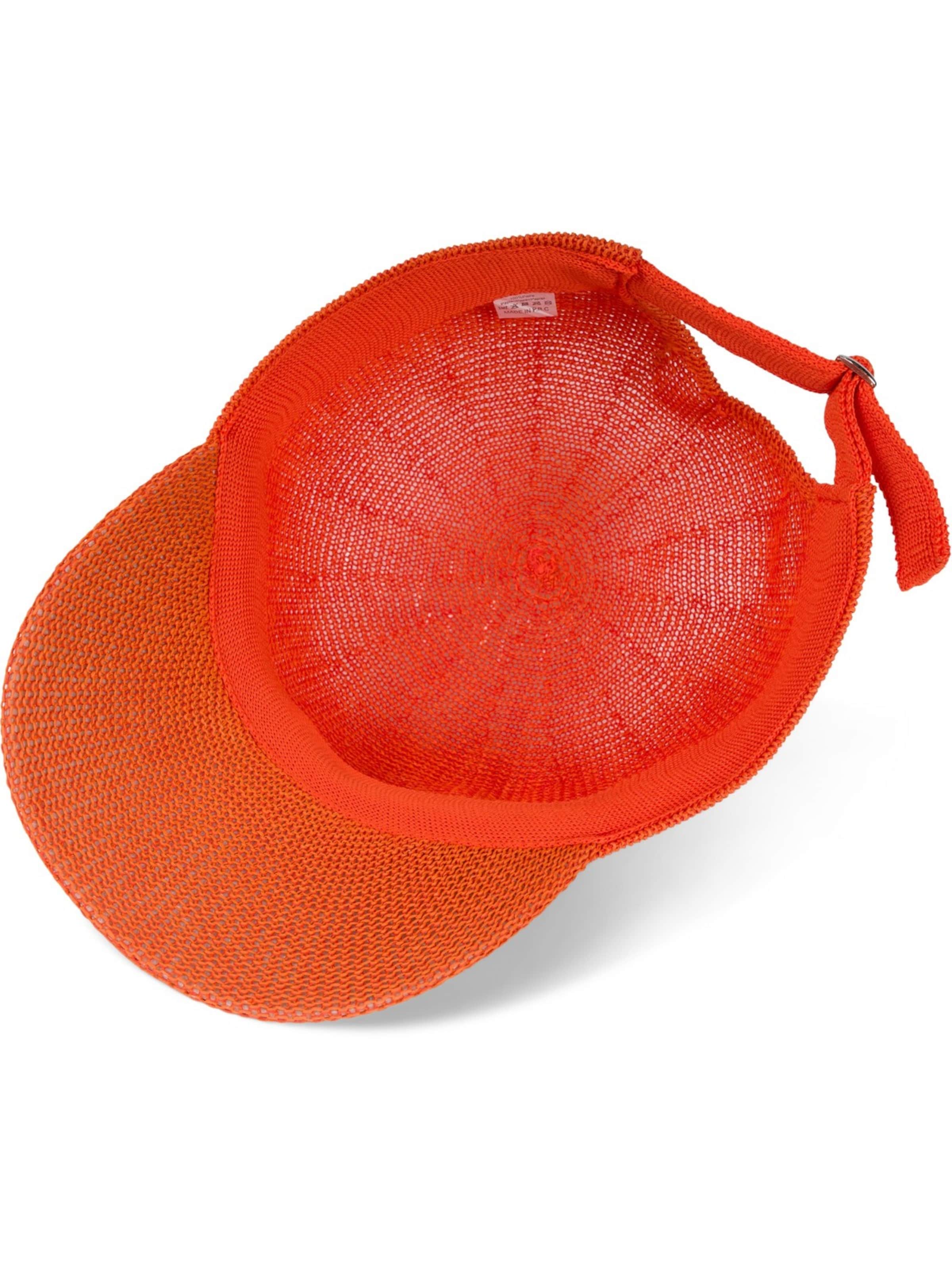 styleBREAKER Cap 'Papierstroh Baseball Cap' in Orange