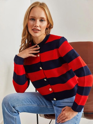 Bianco Lucci Gebreid vest in Rood