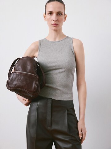 MANGO Top 'BONI' in Grijs: voorkant