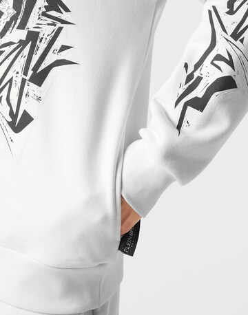 Felpa 'Thunder Tiger' di Plein Sport in bianco
