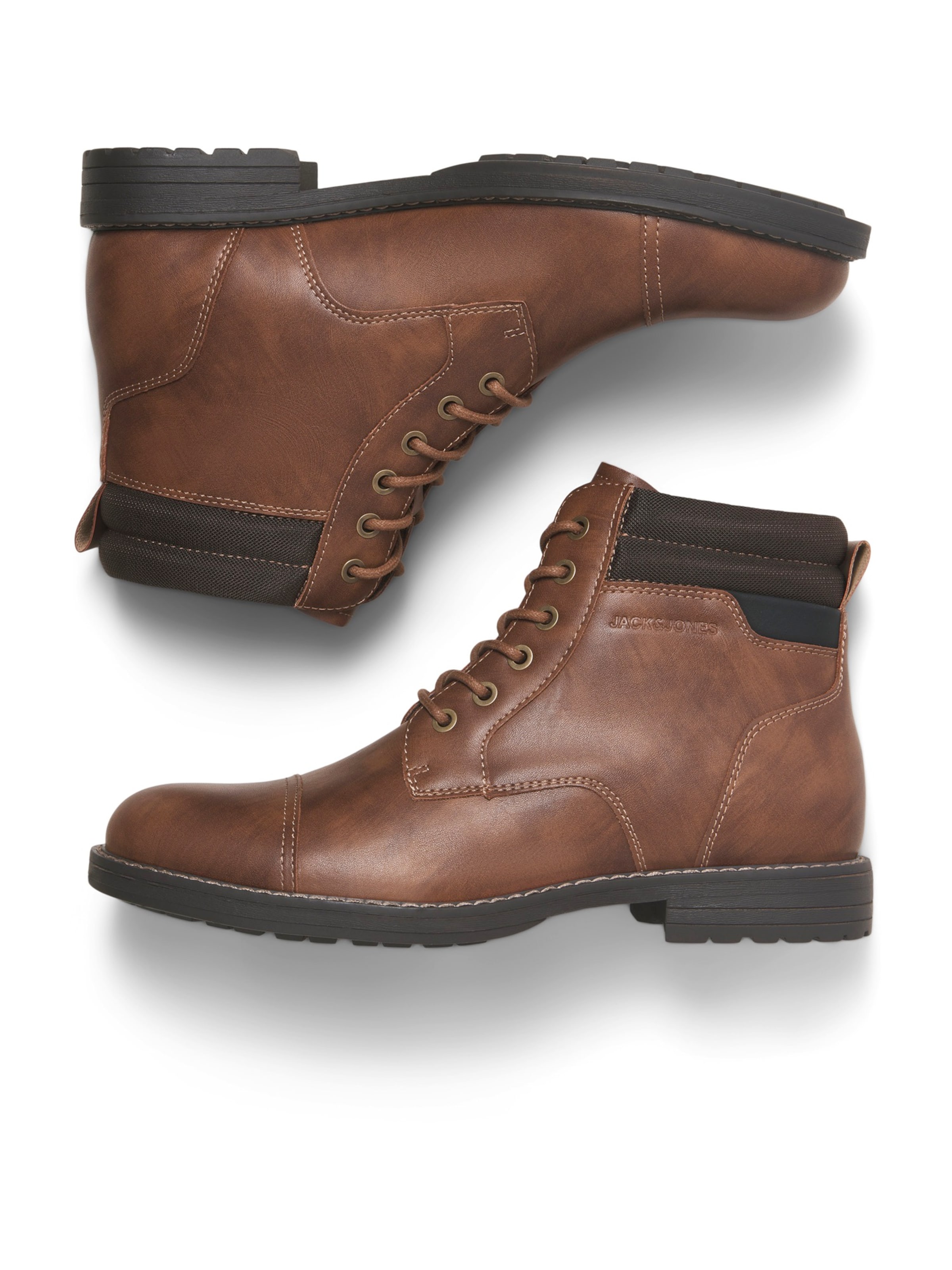 JACK & JONES - Botas con cordones 'JFWDINNINGTON' en marrón