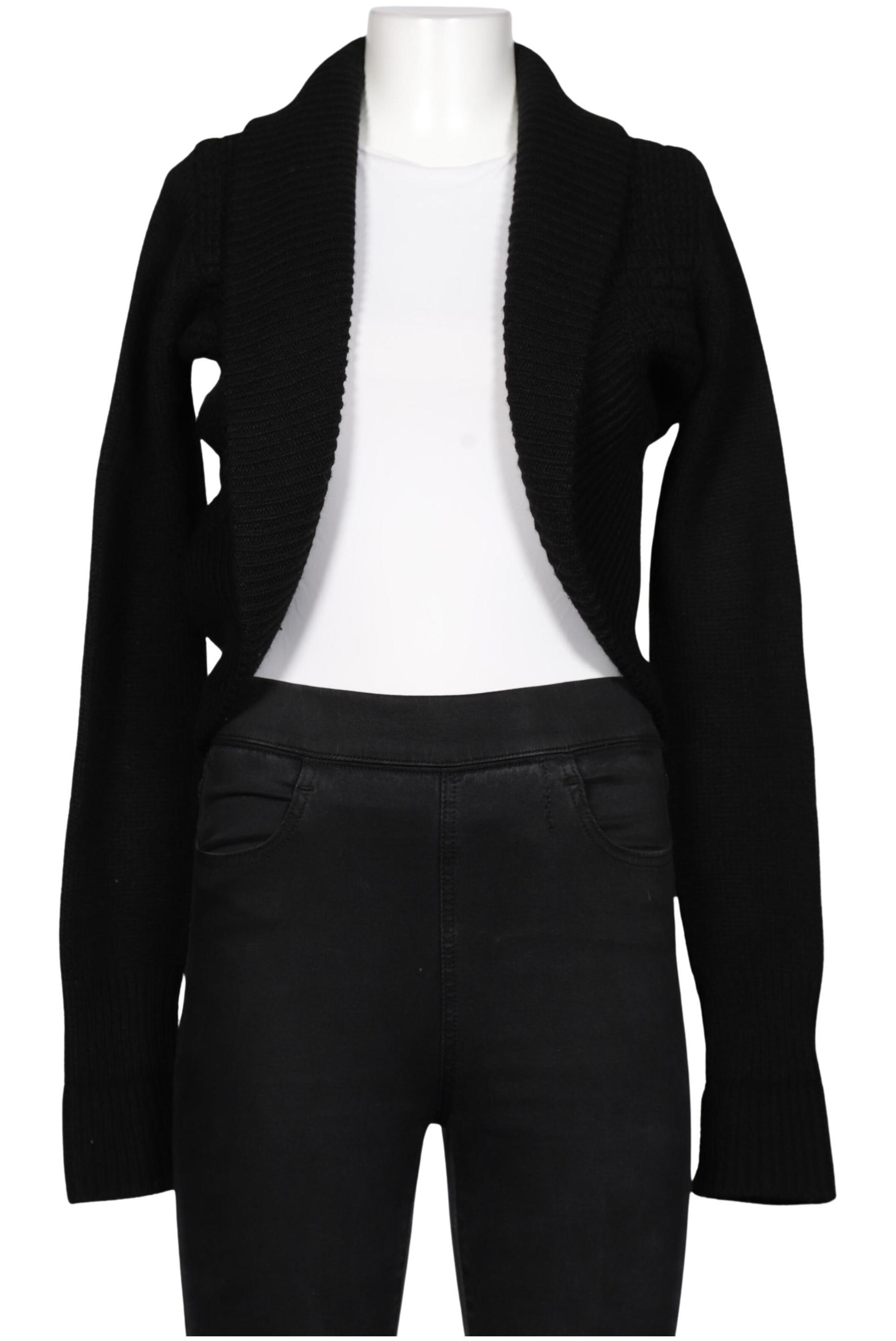 OBJECT Strickjacke M in Schwarz: Vorderseite