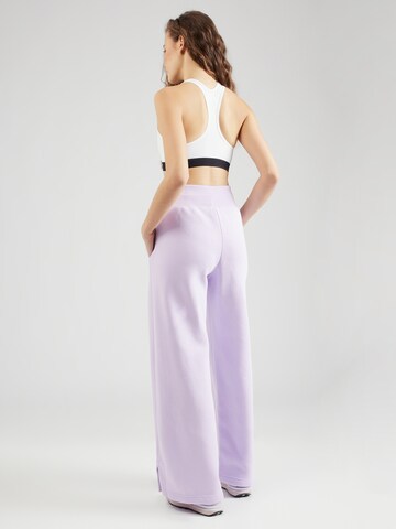 NIKE Wide leg Broek 'Phoenix Fleece' in Lila