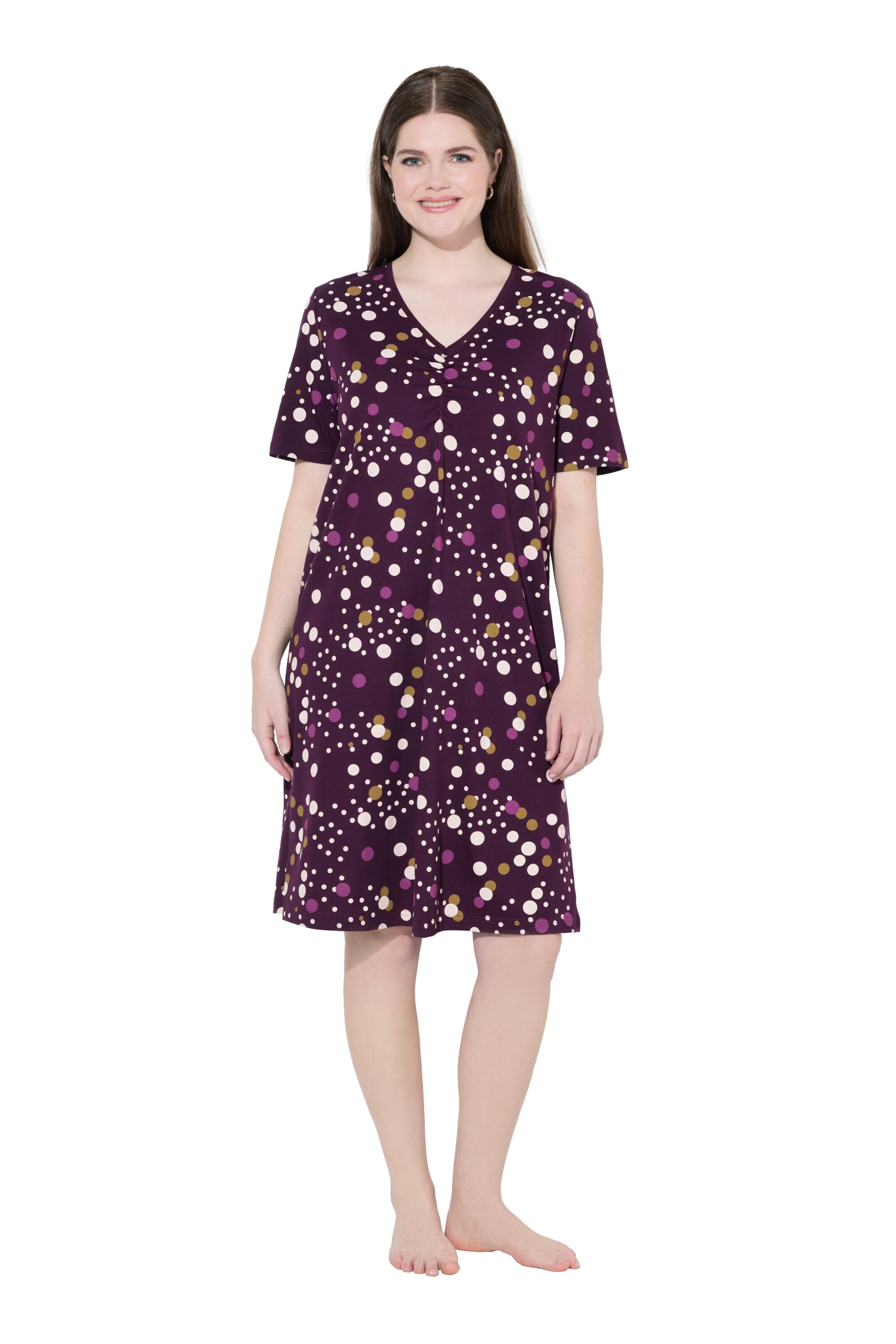 Ulla Popken Nightgown in Purple: front