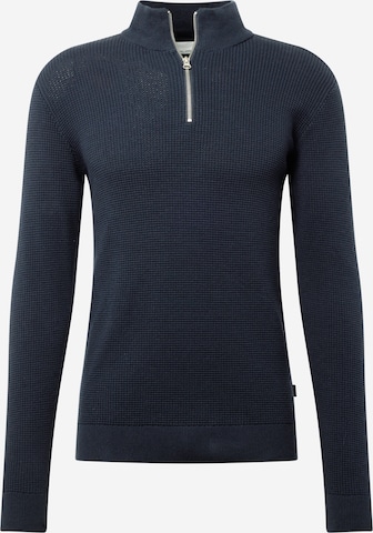 Casual Friday Sweater 'Karlo' in Blue: front