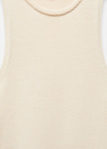 MANGO Knit dress 'ELIOT' in Beige