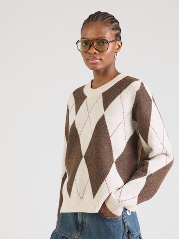 ICHI Sweater in Beige: front