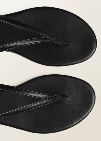 MANGO T-Bar Sandals 'Ciru' in Black