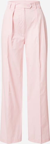 Wide Leg Pantalon à pince Nasty Gal en rose : devant