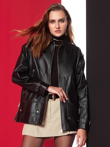 Derimod Between-season jacket 'Rosalin' in Black