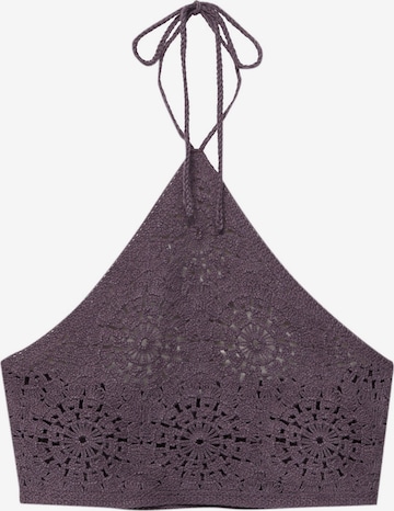 Pull&Bear Knitted Top in Purple: front