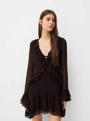 Robe Bershka en marron : devant