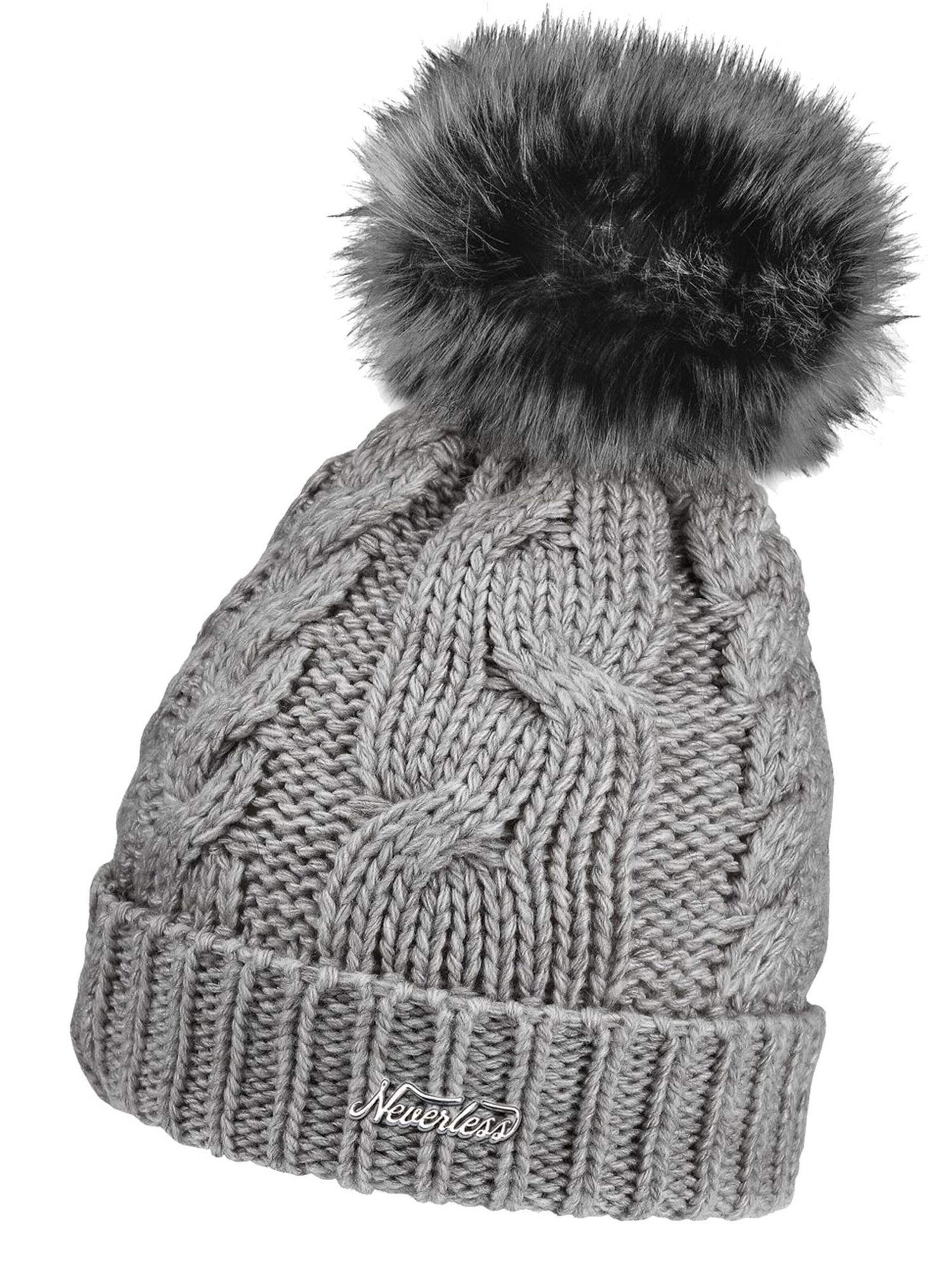 Neverless Beanie 'Model 36943' in Grey: front