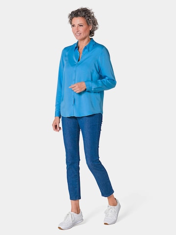 Goldner Bluse in Blau