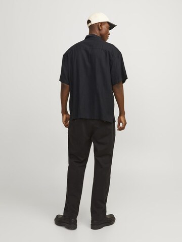 JACK & JONES Comfort fit Button Up Shirt 'JORFaro' in Black