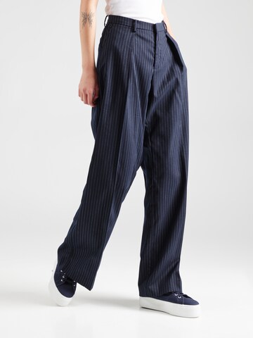 Lindex Loosefit Ráncos nadrág 'George' - kék: elől