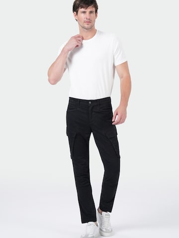 M.O.D MIRACLE OF DENIM Regular Cargobroek in Zwart: voorkant