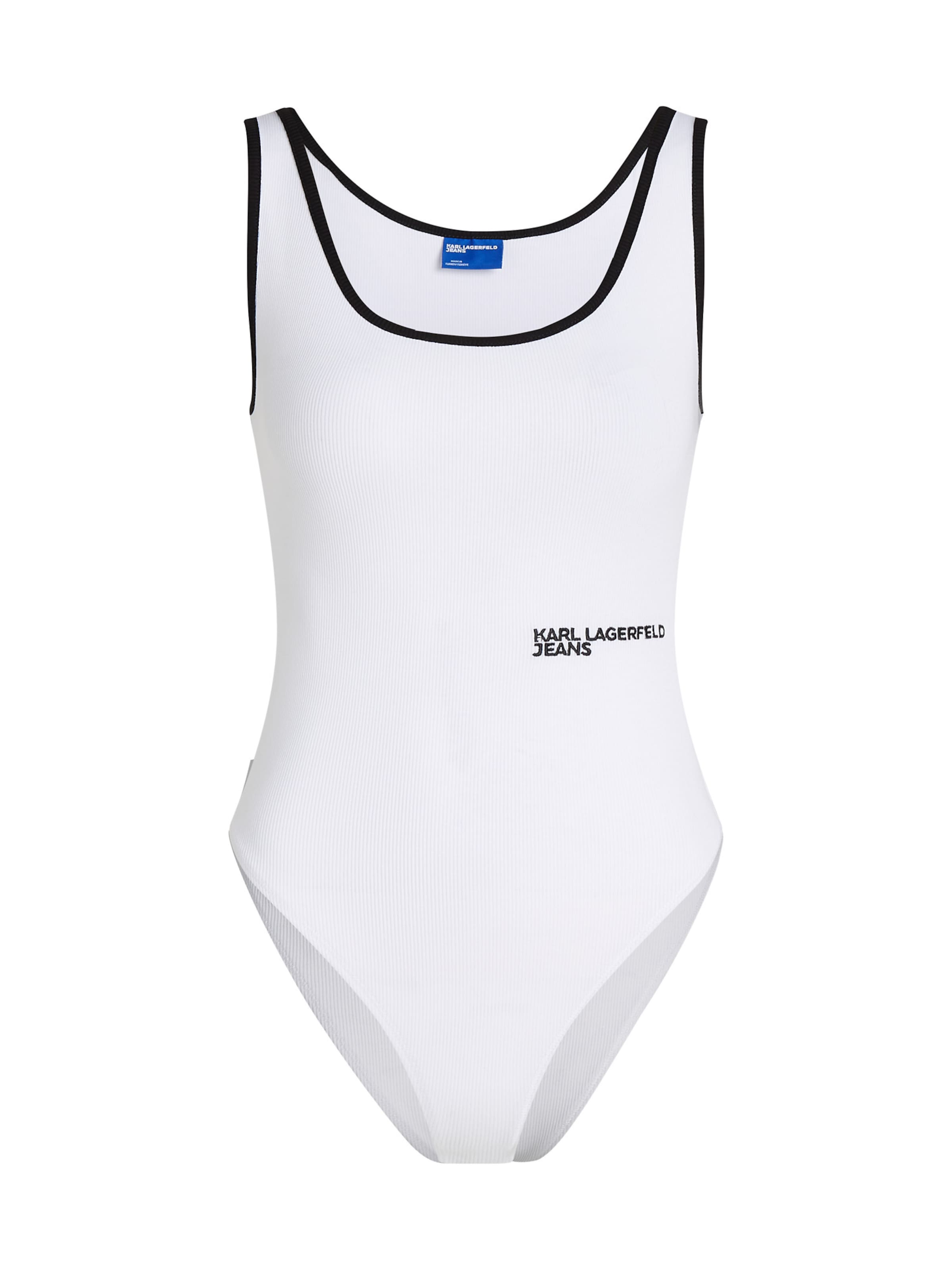 KARL LAGERFELD JEANS Tričkové body – bílá: přední strana