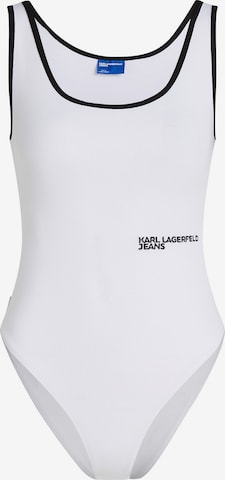 balta KARL LAGERFELD JEANS Marškinėliai-glaustinukė: priekis