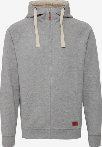 BLEND Sweat jacket 'Speedy' in Grey: front