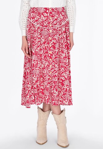 usha FESTIVAL - Saia em rosa: frente