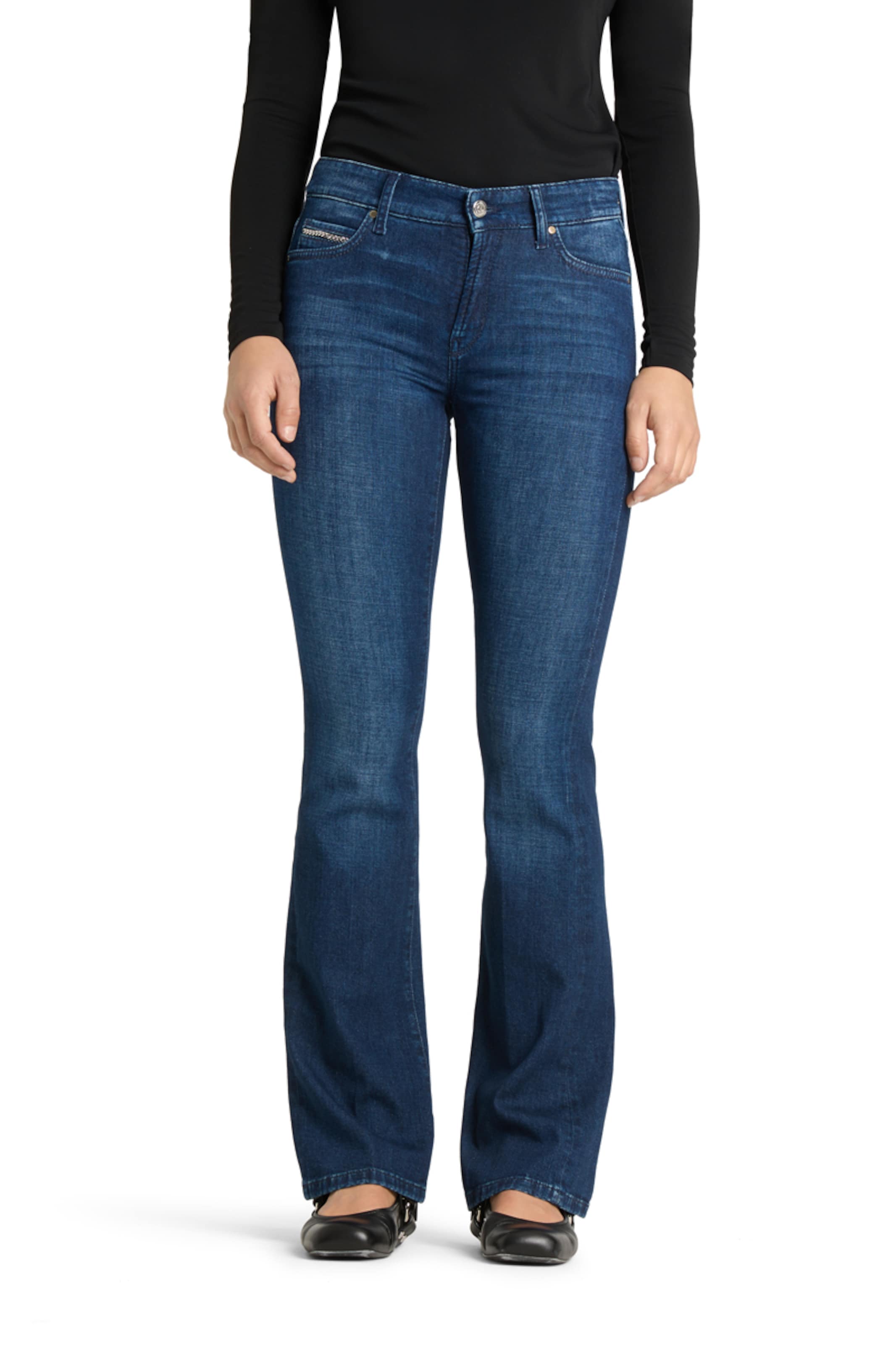 Cambio Flared Jeans 'Paris' in Blue: front