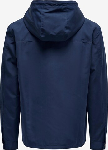 Only & Sons Between-season jacket 'Matt' in Blue