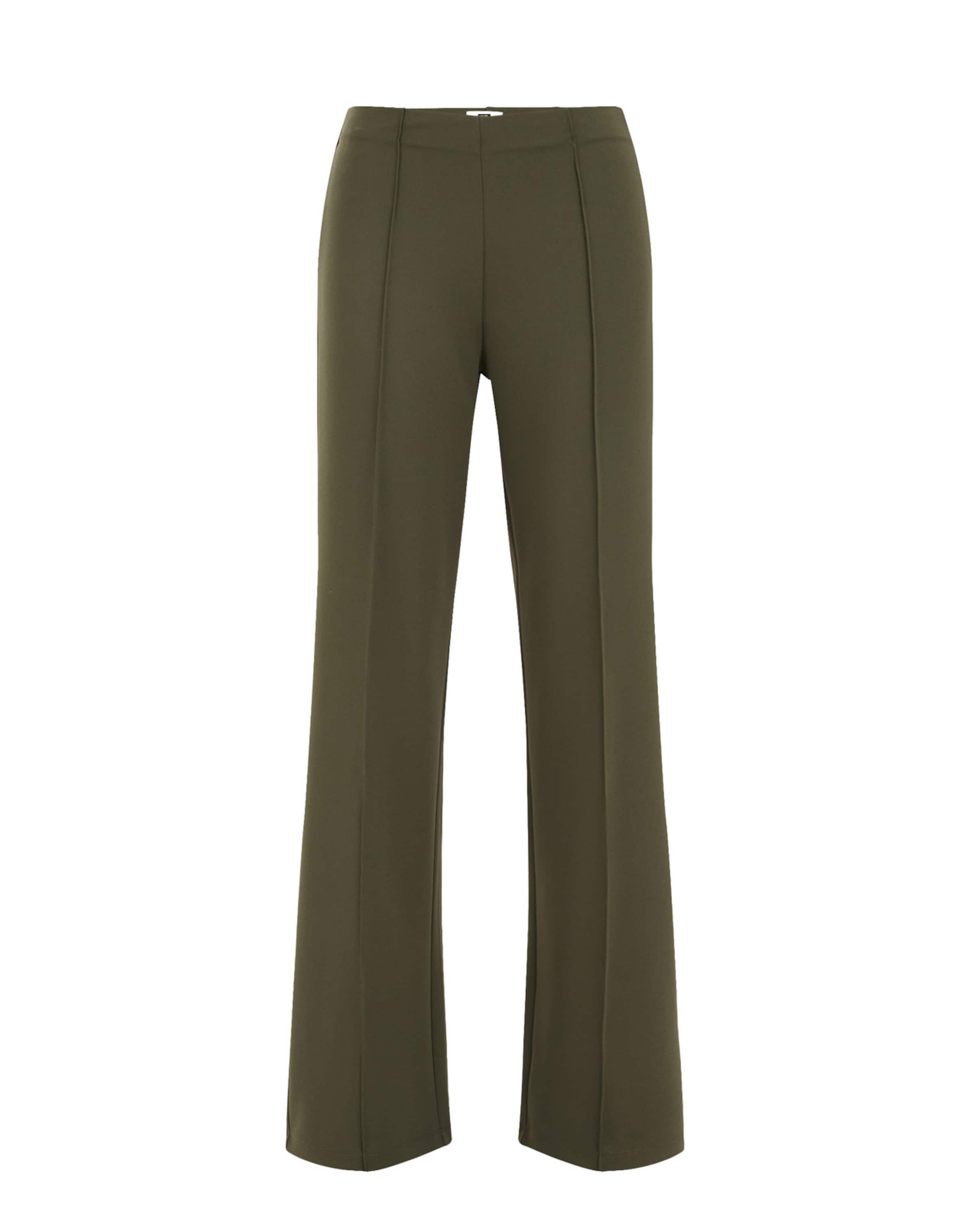 WE Fashion Loosefit Pantalon in Groen: voorkant