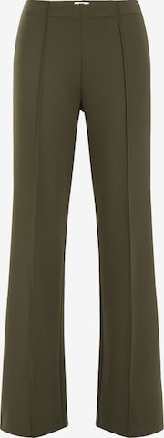 Largi Pantaloni cutați de la WE Fashion pe verde: față