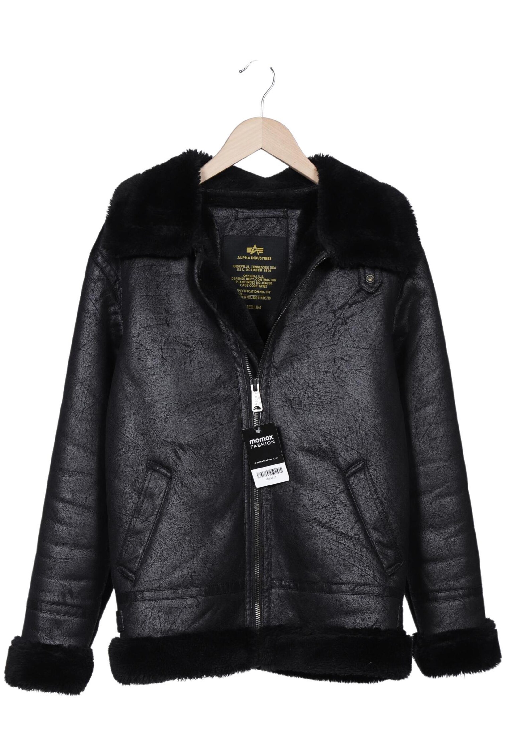 ALPHA INDUSTRIES Jacket & Coat in M in Black: front