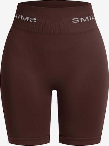 Pantalon de sport Smilodox en marron : devant