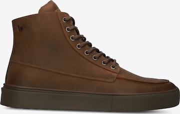 BLACKSTONE Hög sneaker 'RUBY EERO - ZIPPER' i brun: framsida
