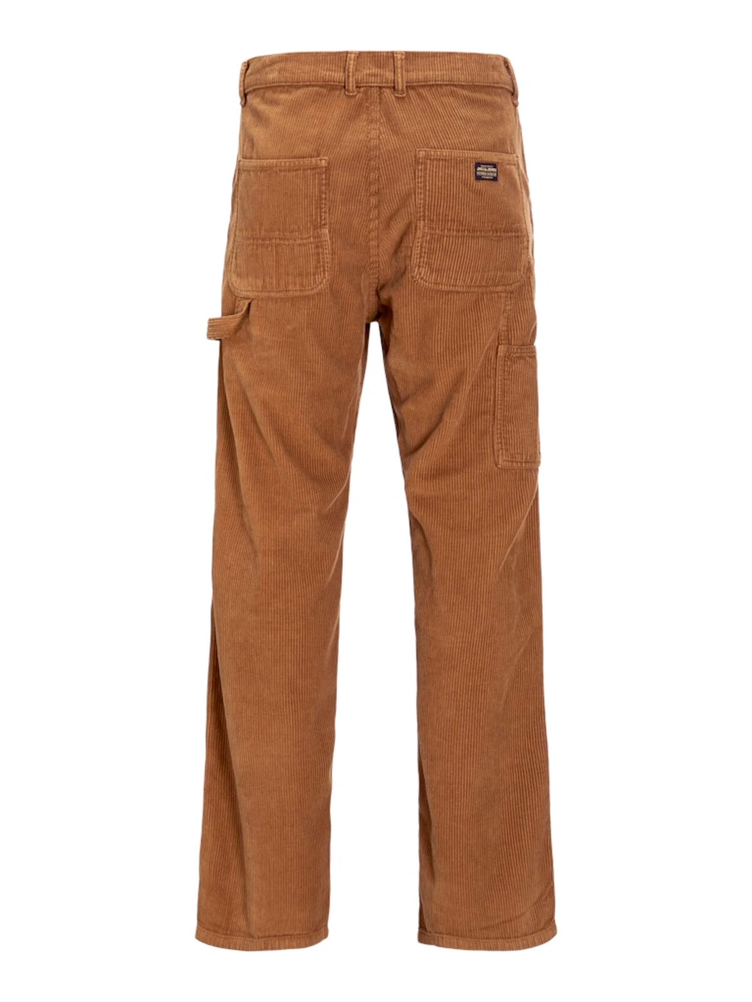 JACK & JONES Normalny krój Spodnie 'JPSTeddie Carpenter' w kolorze brązowy