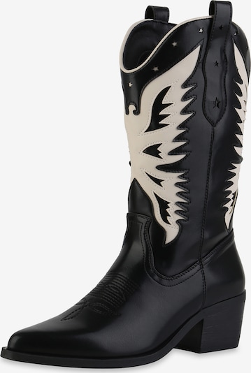 Van Hill Cowboystiefel ' Briar ' in beige / schwarz, Produktansicht