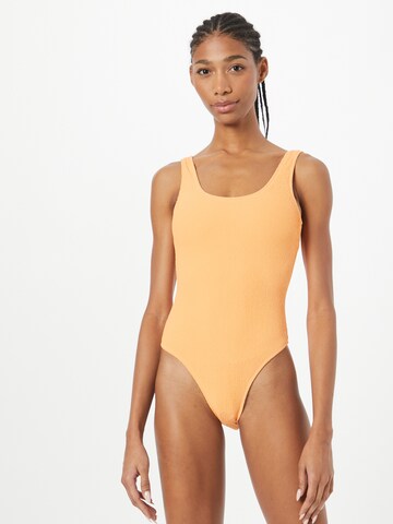 Champion Authentic Athletic Apparel Bralette Swimsuit in Orange: front