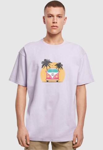 Merchcode Shirt 'Summer - Van' in Lila: voorkant