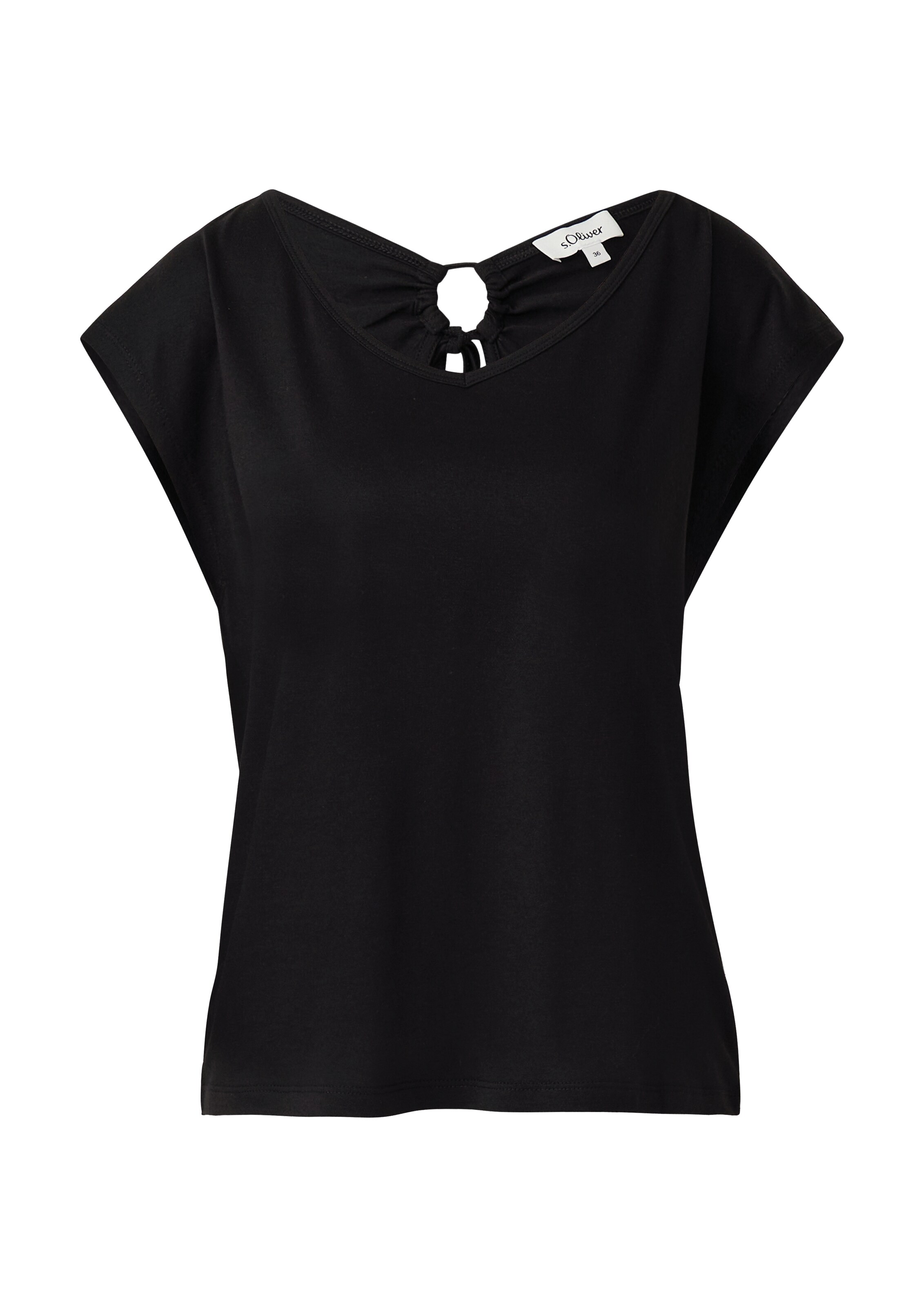 s.Oliver Shirt in Zwart: voorkant