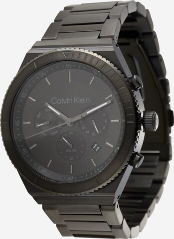 melns Calvin Klein Analogais pulkstenis: no priekšpuses