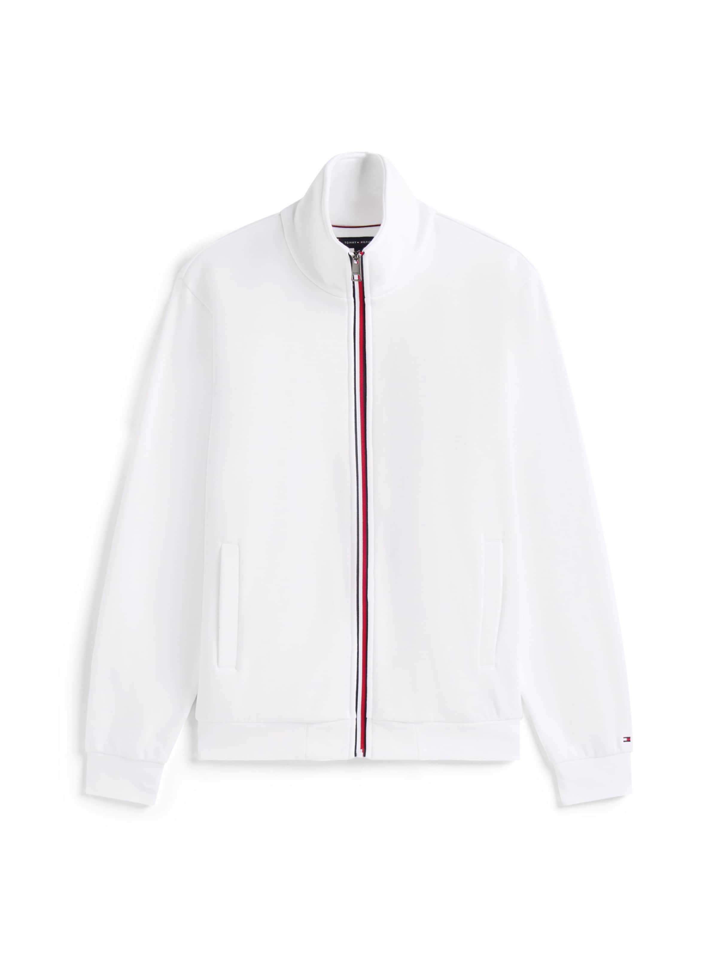 TOMMY HILFIGER Ζακέτα φούτερ σε λευκό: μπροστά