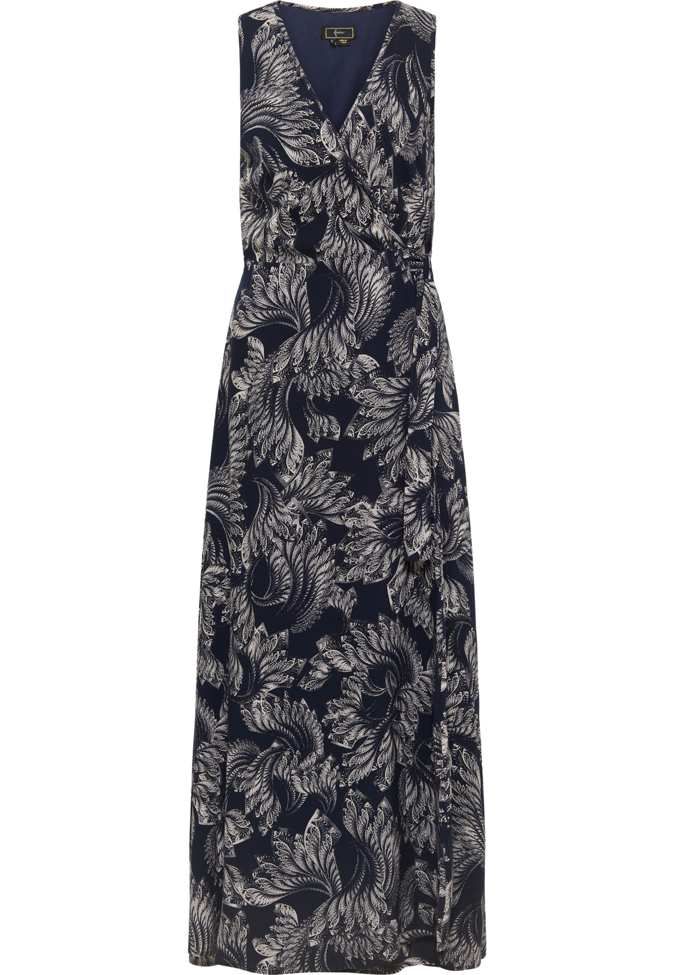 Abito di faina in blu: frontale